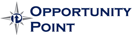 Opportunity Point logo with compass design.